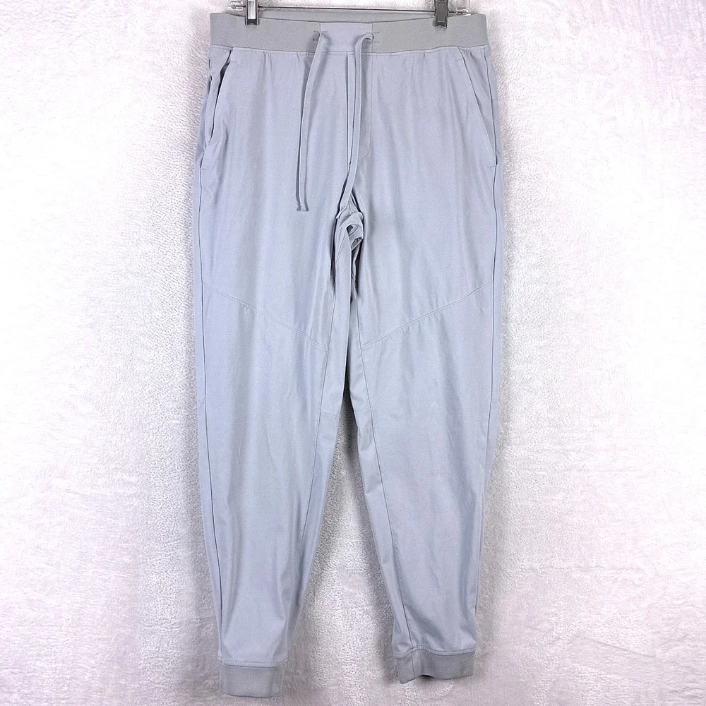 Ten Thousand Interval Joggers Pants Mens M Gray Nylon Workout Preppy Gym Stretch - Picture 1 of 12